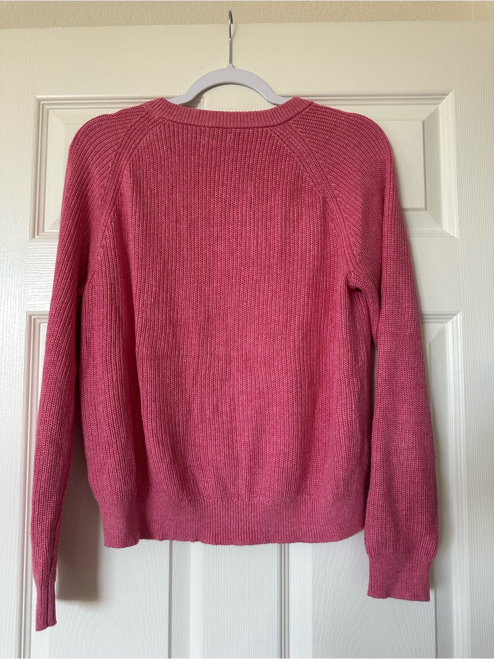 J Crew Raglan Crewneck Sweater Pullover Buttons Ribbed - Picture 6 of 6